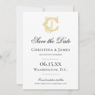EDITABLE COLORS CJ Monogram JC Monogram Invitation