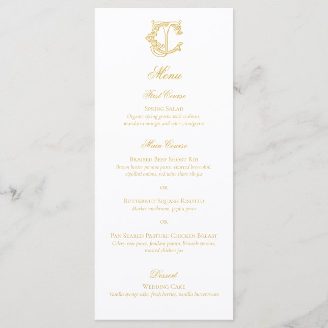 EDITABLE COLORS CJ Monogram JC Monogram Menu (Front)
