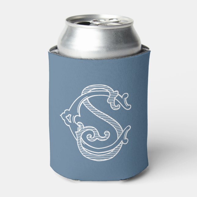 EDITABLE COLORS CS Monogram SC Monogram Cozy Can Cooler (Can Front)