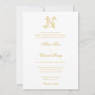 EDITABLE COLORS EN Monogram NE Monogram Invitation