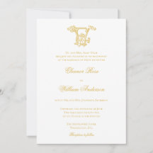 EDITABLE COLORS EW Monogram WE Logo Invitation