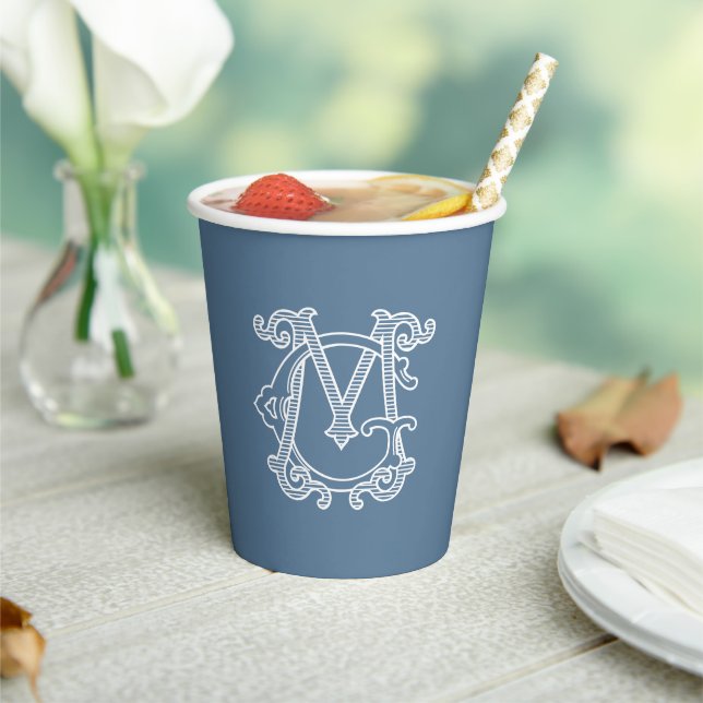EDITABLE COLORS GM Monogram MG Monogram Cups (Insitu)