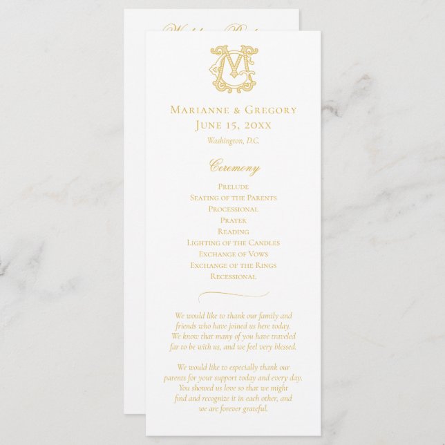 EDITABLE COLORS GM Monogram MG Monogram Program (Front/Back)