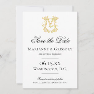 EDITABLE COLORS MG Monogram GM Monogram Invitation