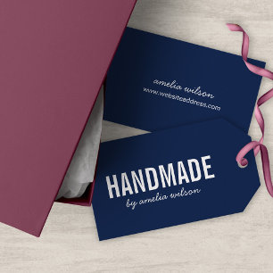 Editable Colors Simple Stylish Bold Handmade Gift Tags