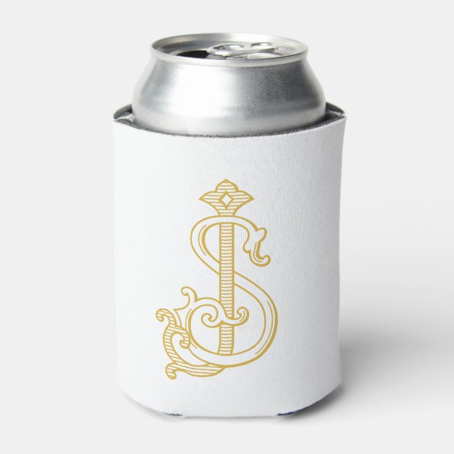EDITABLE COLORS SJ Monogram JS Monogram Cozy Can Cooler (Can Front)