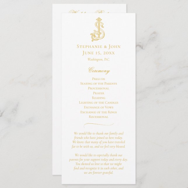 EDITABLE COLORS SJ Monogram JS Monogram Program (Front/Back)