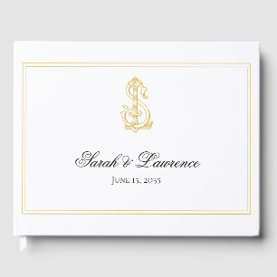 EDITABLE COLORS SL Monogram LS Monogram Guest Book