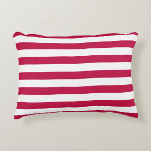 Editable Colour and White Stripes Accent Pillow