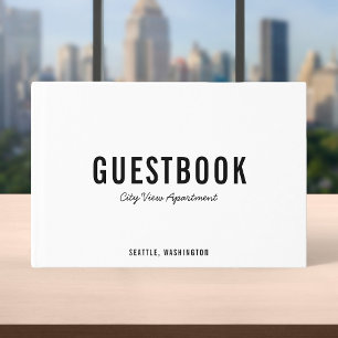 Editable Colour Bold Modern and Script Guest Book