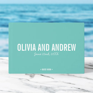 Editable Colour Bold Modern Wedding Guest Book