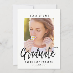 Editable Colour Brushed Graduation Invitation
