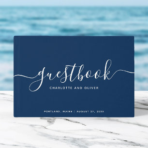Editable Colour Calligraphy Script Event or Weddin Guest Book
