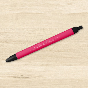 Editable Colour Calligraphy Script Personalized Black Ink Pen