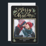 Editable Colour Christmas Glow Holiday Photo Card<br><div class="desc">Celebrate the season with this modern and stylish holiday card from Berry Berry Sweet. Matching items and more design options are available at our store: www.berryberrysweet.com. Background colour can be customized online to best match your photo!</div>