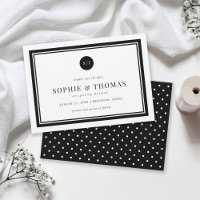 Editable Colour Classic Monogram Save the Date