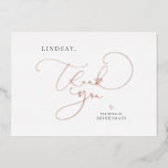 Editable Colour Cute Script Bridesmaid Thank You<br><div class="desc">Editable colours cute elegant script calligraphy thank you cards - THANK YOU FOR BEING MY BRIDESMAID</div>