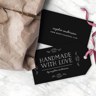 Editable Colour Flourishes Handmade With Love Gift Tags