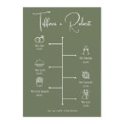 Editable Colour Green Wedding Ceremony Program