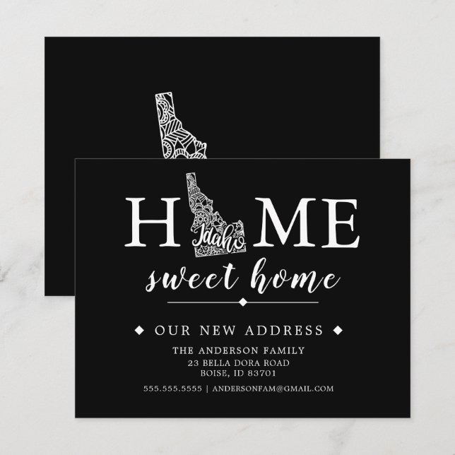 Editable Colour IDAHO Moving Announcement (Front/Back)