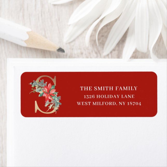 Editable Colour Initial S Holiday Address (Insitu)