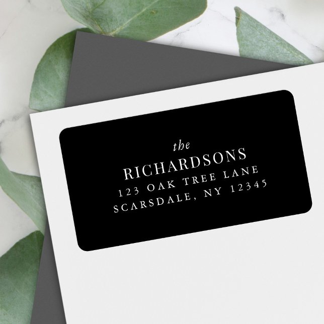 Editable Colour Last Name Classic Return Address Label (Creator Uploaded)