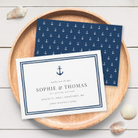 Editable Colour Modern Classic Anchor Save the Dat