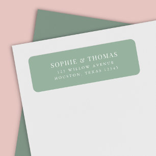 Editable Colour Modern Classic Return Address