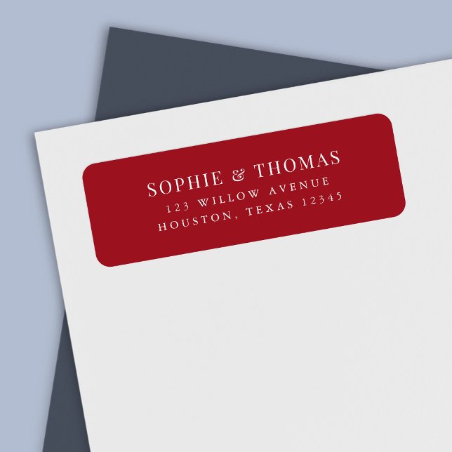 Editable Colour Modern Classic Return Address (Creator Uploaded)
