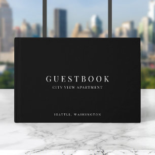 Editable Colour Modern Classic Vacation Home Renta Guest Book