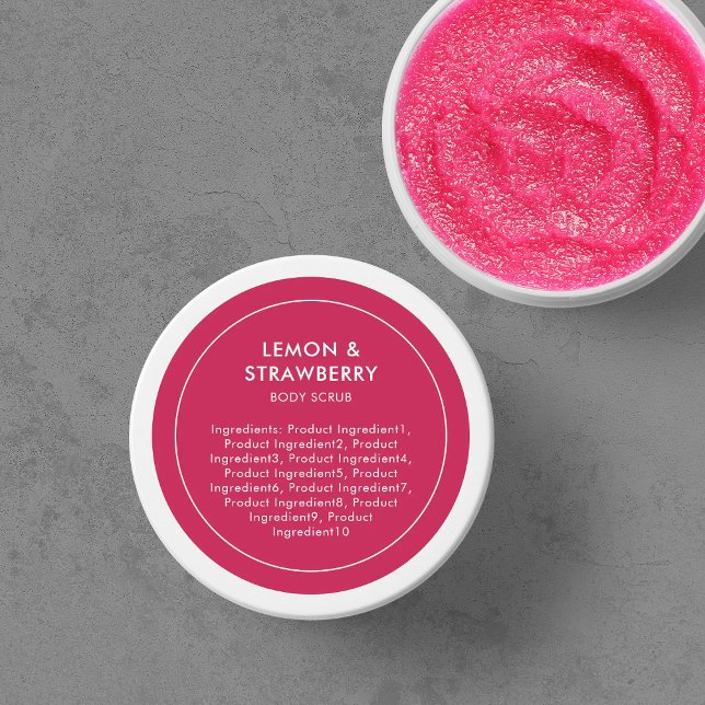 Editable Colour Modern List of Ingredients Label (Creator Uploaded)