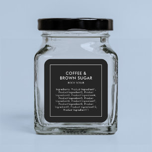 Editable Colour Modern List of Ingredients Label