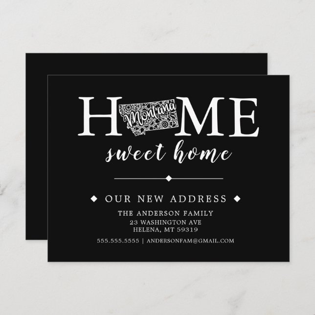 Editable Colour MONTANA  Moving Announcement (Front/Back)