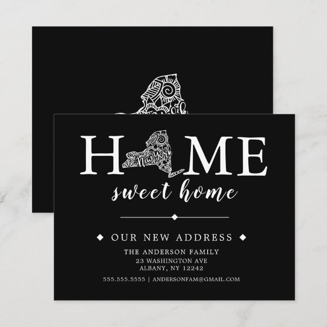 Editable Colour NEW YORK Moving Announcement (Front/Back)