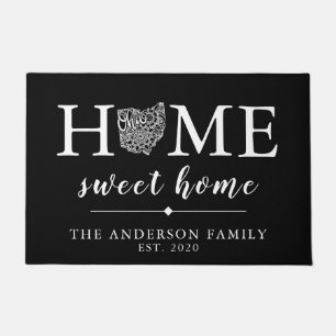 Editable Colour OHIO Personalized State Doormat