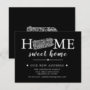 Editable Colour Pennsylvania Moving Announcement