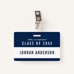 Editable Colour School Class Reunion Name Badge