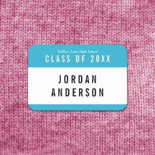 Editable Colour School Class Reunion Name Tag