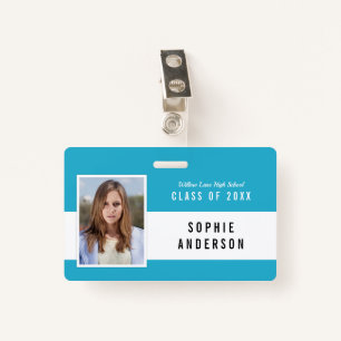 Editable Colour School Class Reunion Photo Name Badge