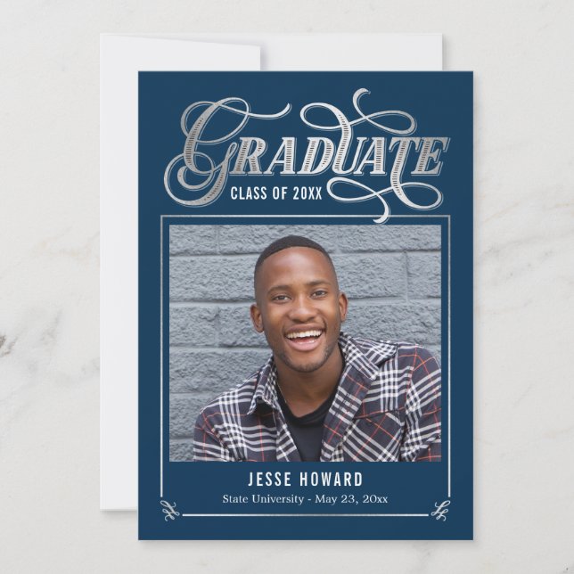 Editable Colour Shining Future Graduation Card (Front)