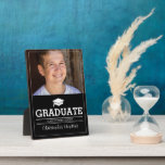 Editable Colour Simple Photo Graduation Plaque<br><div class="desc">A simple 2025 graduation keepsake plaque of the graduate! This milestone photo plaque features a trendy teal background that can be changed to any colour,  a picture of the student,  their name,  and class year.</div>