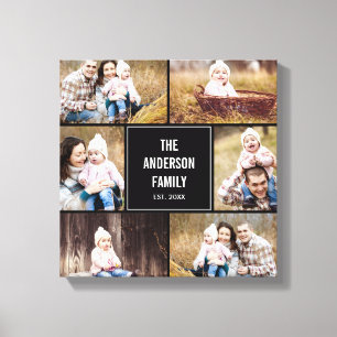 Editable Colour Square Custom Photo Canvas Print