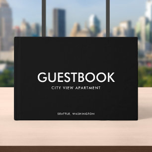 Editable Colour Stylish Sans Serif Modern Guest Book