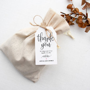 Editable Colour Thank You Tags Lovely Calligraphy