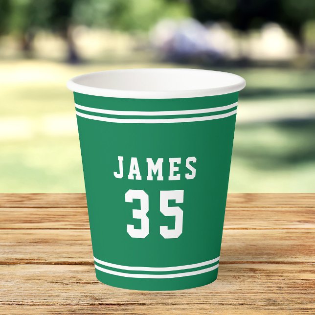 Editable Colour Varsity Add Name Number Paper Cups (Creator Uploaded)