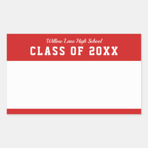 Editable Colour Varsity Style Class Reunion Name Sticker