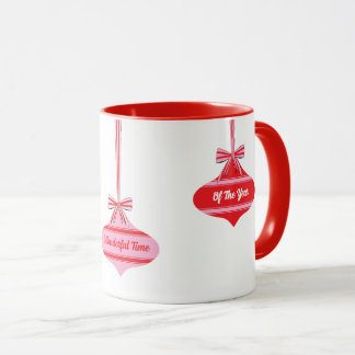 Editable Colour Vintage Ornament Christmas Mug