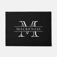 Editable Colours Classic Border Name Monogram