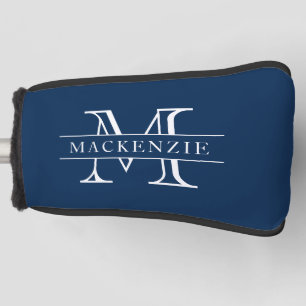 Editable Colours Classic Border Name Monogram Golf Head Cover