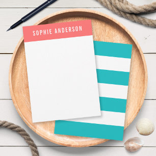 Editable Colours with White Stripes Add Name Card